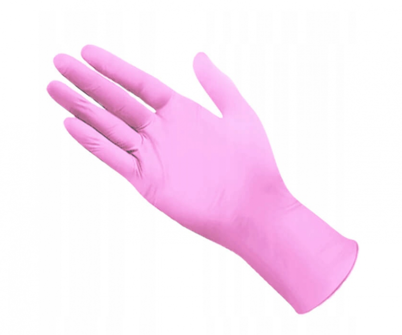 Rękawiczki Nitrylowe ZARYS easyCARE Różowe Kosmetyczne Medyczne 100sztuk XS/S/M