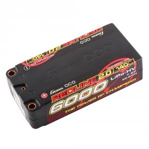 Akumulator Gens Ace Redline 6000mAh 7,6V 140C 2S2P HardCase HV Shorty