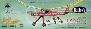 Lancer - Samolot GUILLOWS z napędem gumowym rozpiętość 61cm balsa kit