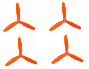 Śmigła DAL TJ5045 - orange - Tri-blade - 5x4,5x3 - 2xCW/2xCCW - DAL-PROP 4 szt
