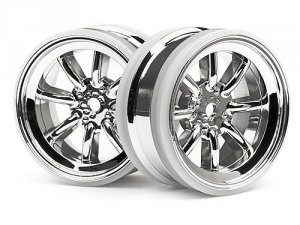 MX60 8 SPOKE WHEEL CHROME (3mm OFFSET/2pcs)