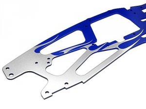 FLAMED TVP CUSTOM CHASSIS(SILVER/BLUE/2PCS)