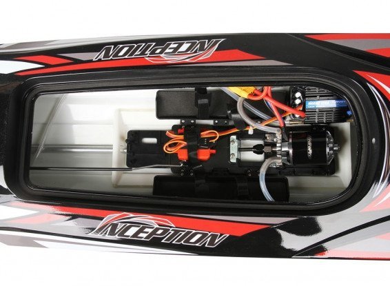 HydroPro Inception Brushless RTR Deep Vee Racing Boat 950mm (Red/Black)