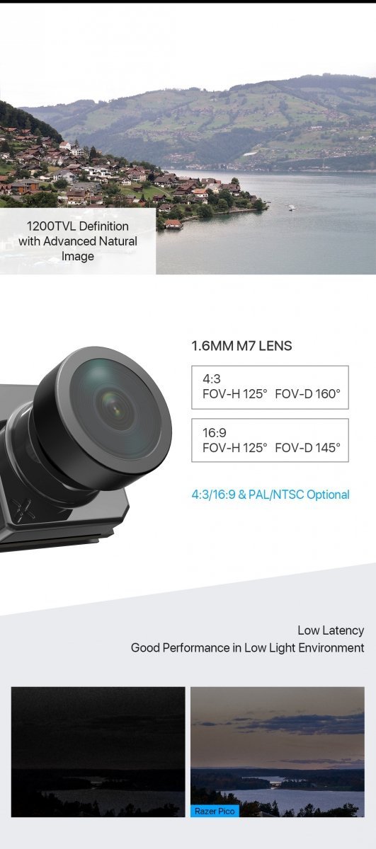 Kamera płytkowa Foxeer Razer Pico 1.8mm 