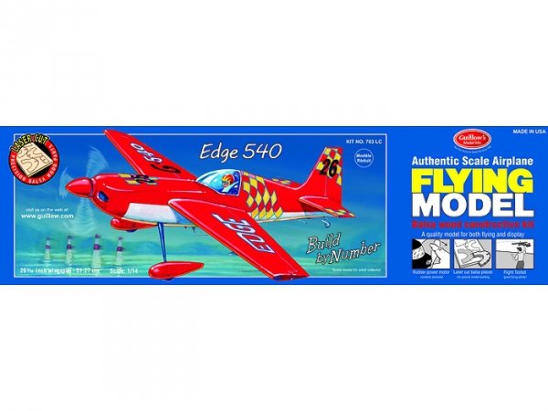 Samolot  Edge 540 [703LC] - Samolot GUILLOWS rozpiętość 51cm balsa kit
