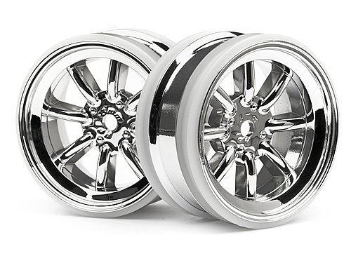 MX60 8 SPOKE WHEEL CHROME (3mm OFFSET/2pcs)