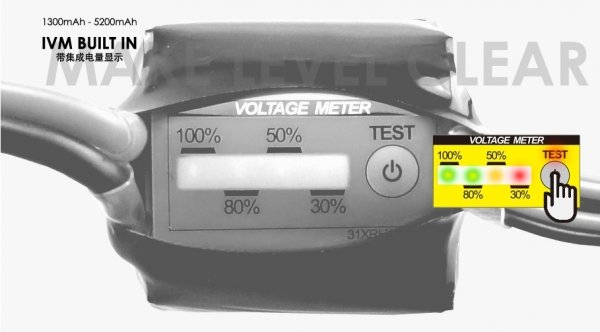Akumulator Dualsky 3200mAh 25C/4C 7.4V Voltage Meter 