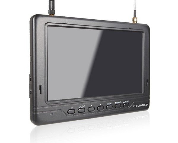 Monitor FPV FPV718 7&quot;, 600p, 5.8GHz, 40CH, 2200mA, HDMI, 18mm grubości