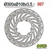 NG867 TARCZA HAMULCOWA DERBI 50/125, APRILIA 50/125, RIEJU 50 SMX (300x108x3,5)