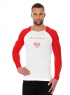 Brubeck LS13190 Koszulka męska 3D Husar PRO z długim rękawem biały/czerwony