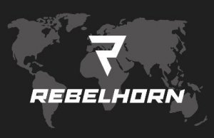 REBELHORN ODZNAKA NA RZEP MAPA BLACK 50X80MM