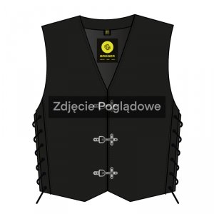 Kamizelka Motocyklowa Skórzana Broger Clubman Black