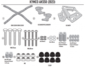 KAPPA STELAŻ KUFRA CENTRALNEGO KYMCO AK 550 PREMIU