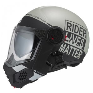 Kask Motocyklowy Nzi Minimod Duo Involt Greyblack Grey Matt