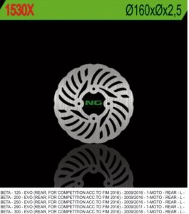 NG1530X TARCZA HAMULCOWA BETA EVO 125/200/250/290/300 09-16 (160MM)
