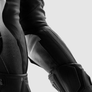 REBELHORN SPODNIE SKÓRZANE INFERNO BLACK/WHITE