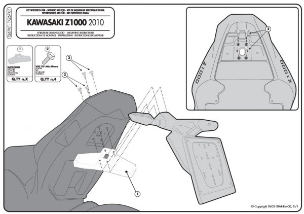 Kappa T267KIT Adapter Stelaża pod Sakwy Boczne do TK267