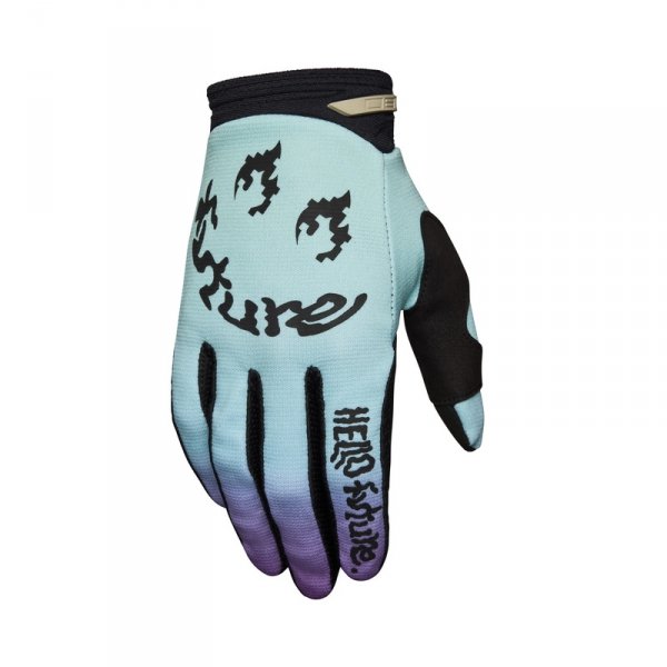 FOX RĘKAWICE OFF-ROAD 180 HELLO FUTURE LIGHT BLUE