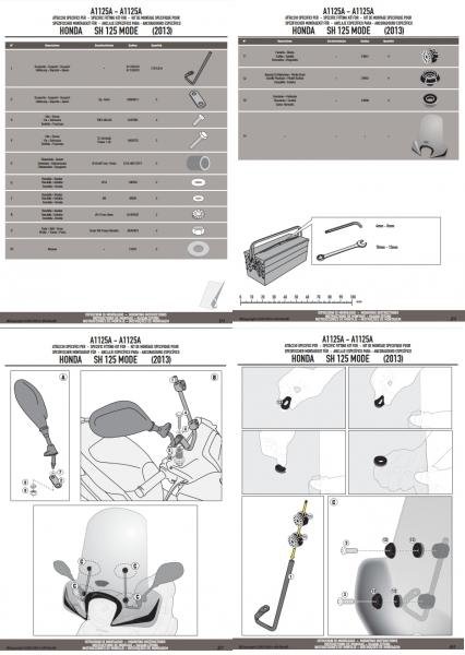 GIVI A1125A mocowanie szyby