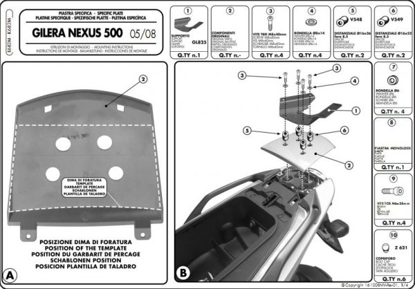 Givi E682M Mocowanie Gilera Nexus 500 05