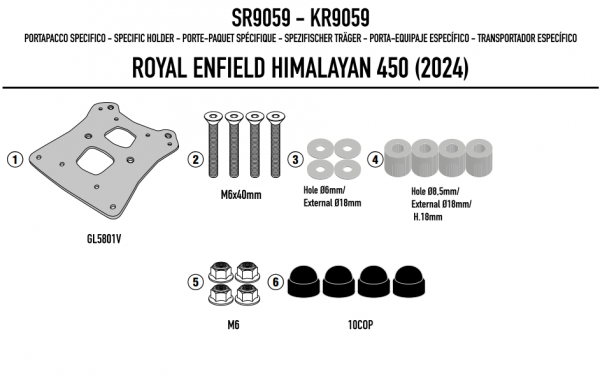 KAPPA STELAŻ KUFRA CENTRALNEGO ROYAL ENFIELD HYMAL