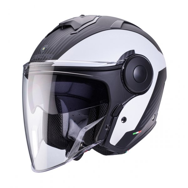 CABERG KASK JET Z BLENDĄ SOHO MILANO BIAŁY/CZ MAT