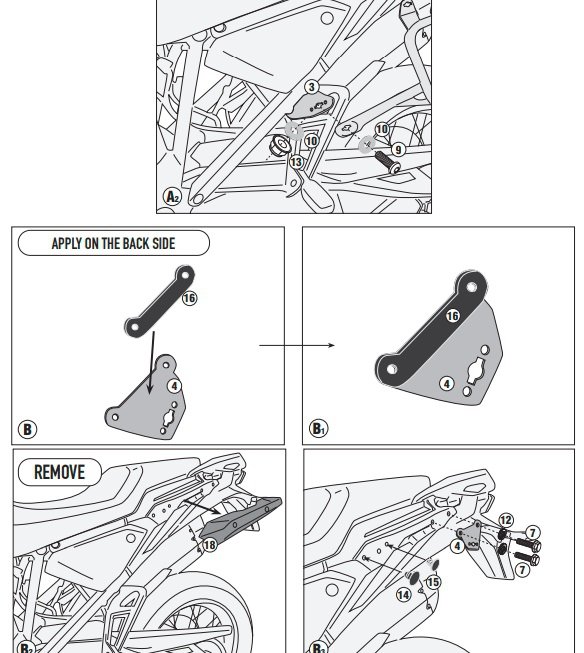 KAPPA STELAŻ KUFRÓW BOCZNYCH MONOKEY CAM SIDE KTM