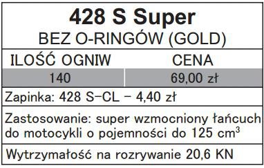 SFR428S-140 ŁAŃCUCH  (140 OGNIW)