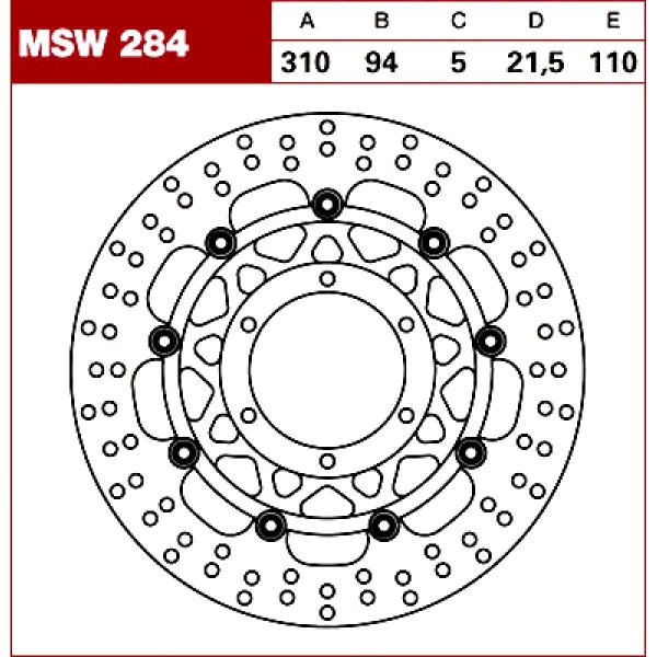 TRW Tarcza hamulcowa MSW284 HONDA ST 1300 ABS