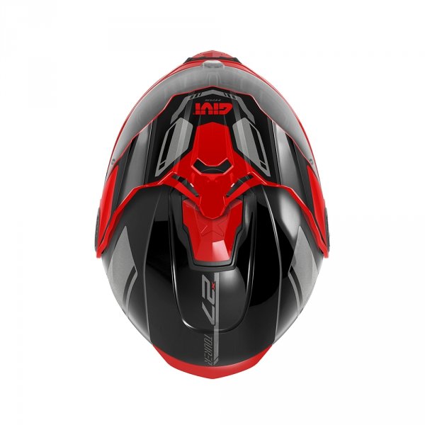 GIVI KASK X.27 TOURER SZCZĘKOWY CZARNY Z CZERWONYM