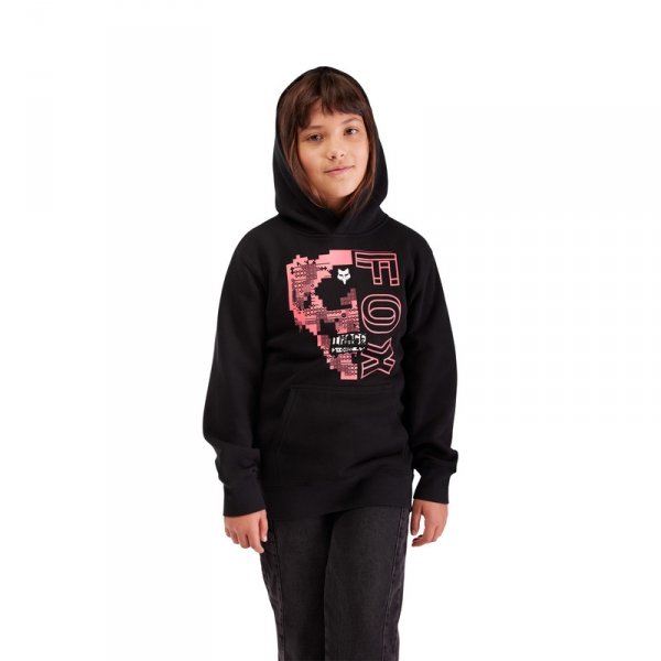 FOX BLUZA Z KAPTUREM JUNIOR IMAGE SKULL FL  BLACK