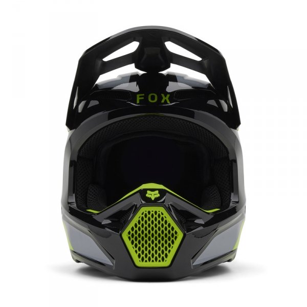 FOX KASK OFF-ROAD JUNIOR V1 LEAN GREY/YELLOW
