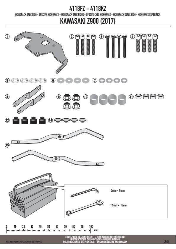 KAPPA KZ4118 STELAŻ KUFRA CENTR KAWASAKI Z900 (17)