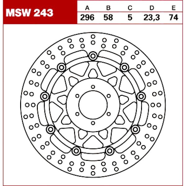 TRW Tarcza hamulcowa MSW243 HONDA CB 600 F S F2 Ho
