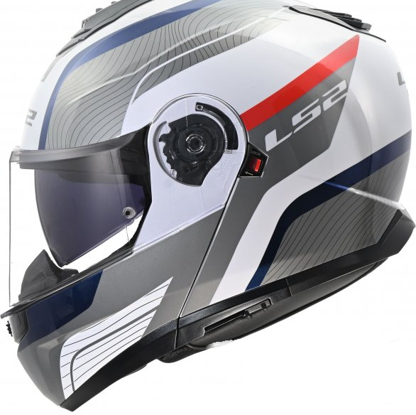 LS2 KASK SYSTEMOWY FF908 STROBE II MONZA WH. BL RE