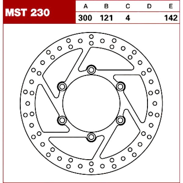 TRW Tarcza hamulcowa MST230 SUZUKI DR 800 650 XF 6