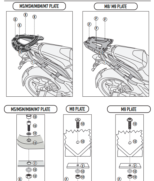 KAPPA STELAŻ KUFRA CENTR HONDA NC 750 X (21) BEZ P