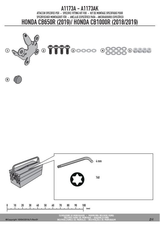 GIVI A1173A MOCOWANIE SZYBY 1173S