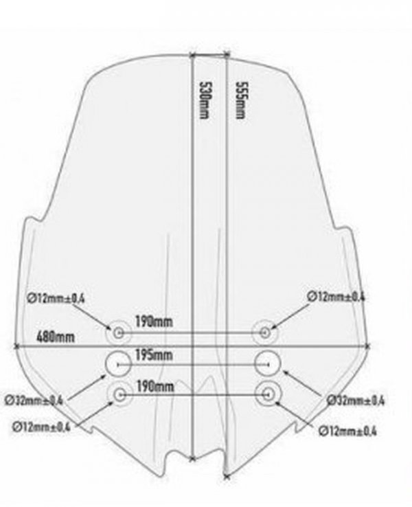 KAPPA SZYBA KAWASAKI VERSYS 1000 (17-18) 53 X 48 P