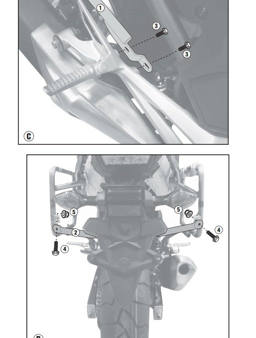 KAPPA KL1146 CAMSTELAŻ KUFRÓW HONDA NC 750 S 16-19