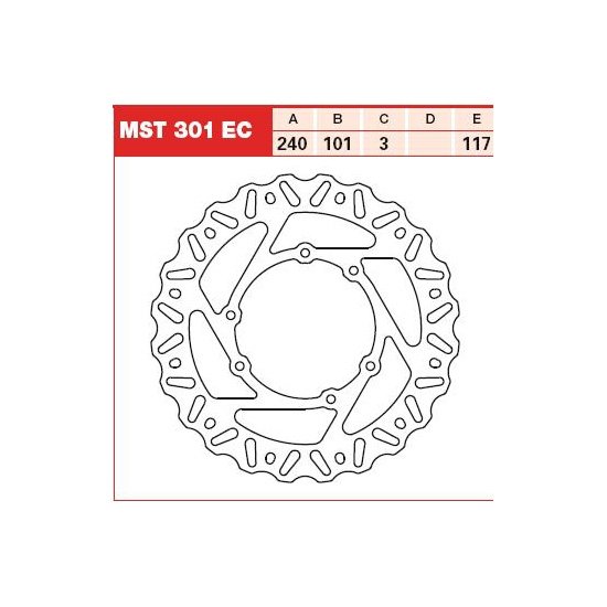 TRW Tarcza hamulcowa TRW MST301EC HONDA CR125 500