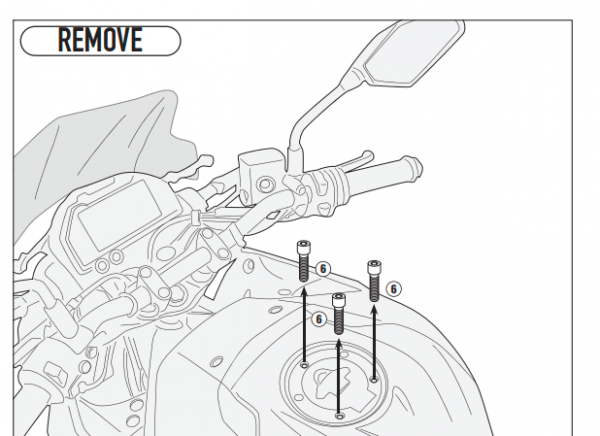 GIVI MOCOWANIE TANKLOCK  YAMAHA MT-03 321 (20-220