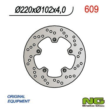 NG609 TARCZA HAMULCOWA YAMAHA TZR 50R 03-12 (220X102X4) 5 OTWORÓW ŚR.6,5