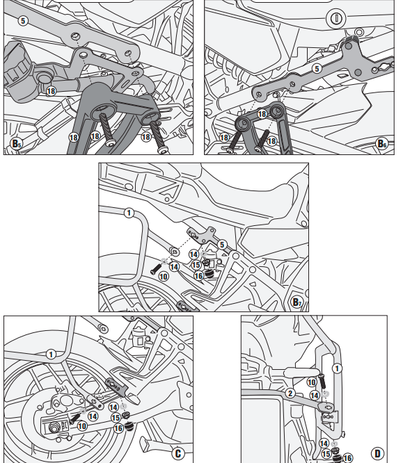 GIVI STELAŻ KUFRÓW ONE-FIT CAM YAMAHA Tracer 9 (21