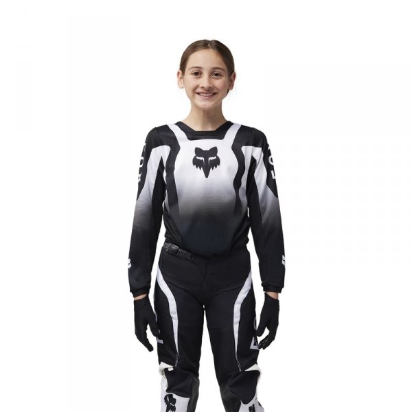 FOX BLUZA OFF-ROAD JUNIOR 180 LEAN BLACK/WHITE