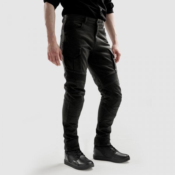 OZONE SPODNIE JEANS  FASTER TAPERED FIT BLACK