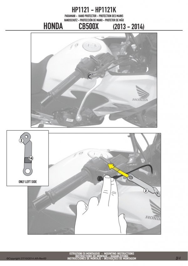 GIVI HP1121 HANDBARY HONDA CB500X (13-14)