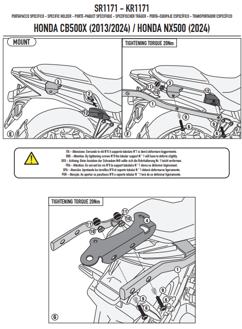KAPPA STELAŻ KUFRA CENTRALNEGO MONOLOCK HONDA CB 5