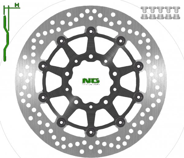 NG1558 TARCZA HAMULCOWA KAWASAKI ER 6F/N 13-17, KL