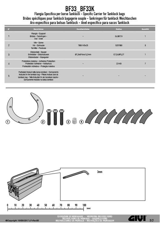 GIVI BF33 MOCOWANIE TANKLOCK KTM DUKE 125-390 (17 > 18)